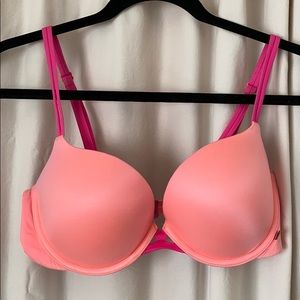 Victoria’s Secret padded demi bra, 36D.